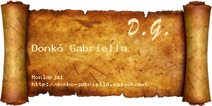 Donkó Gabriella névjegykártya
